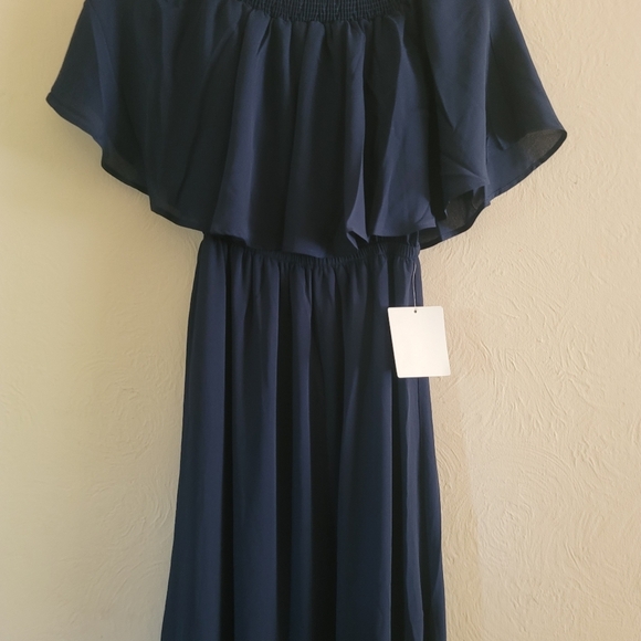 Show Me Your Mumu, Hacienda Maxi Dress,Rich Navy Crisp, Size Small -NWT - Picture 12 of 12